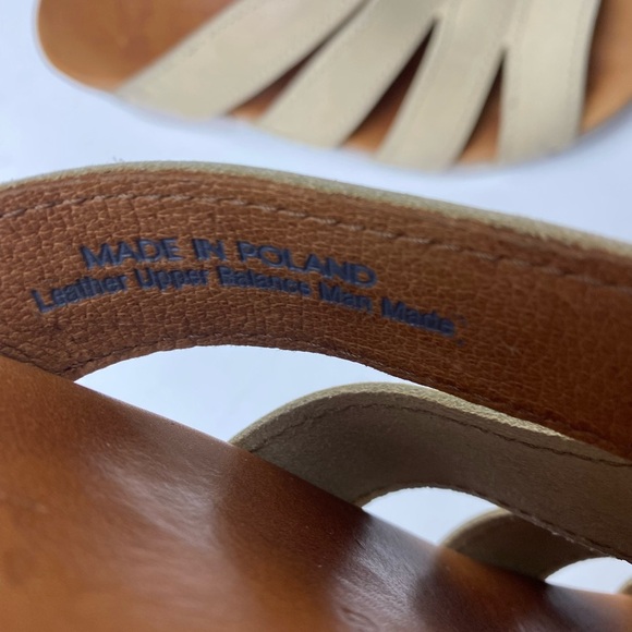 Dansko Cream and White Comfort Sandals with Woven Straps - Picture 10 of 10